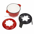 Антипригарный чугун ename lfondue set potting pot